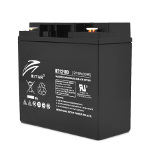 Акумуляторна батарея AGM RITAR RT12180B, Black Case, 12V 18.0Ah (181х77х167) Q2