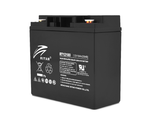 Акумуляторна батарея AGM RITAR RT12180B, Black Case, 12V 18.0Ah (181х77х167) Q2 Акумуляторна батарея AGM RITAR RT12180B, Black Case, 12V 18.0Ah (181х77х167) Q2