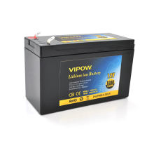 Акумуляторна батарея літієва Vipow 12 V 10Ah з елементами Li-ion 18650 з вбудованою ВМS платою, (3S5P) (151х65х94(100))мм, Q20