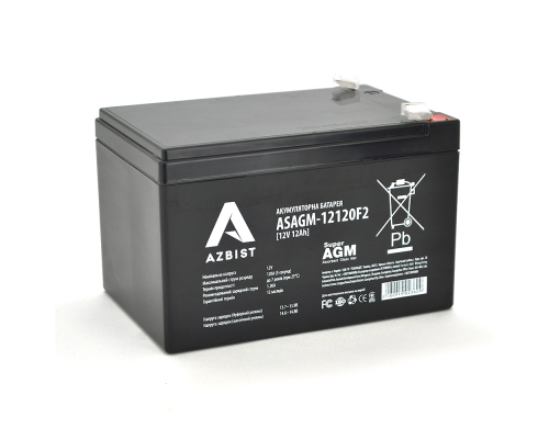 Акумулятор AZBIST Super AGM ASAGM-12120F2, Black Case, 12V 12.0Ah (151х98х 95 (101) ) Q6/192