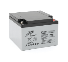 Акумуляторна батарея AGM RITAR RT12260, Gray Case, 12V 26.0Ah (166 х 178 х125 ) Q1