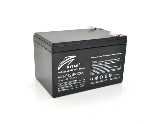 Акумуляторна батарея Ritar LiFePO4 12,8V 12Ah 153,6Wh BMS6A@4S ( 150 x 98 x 95 (100) ) Q6