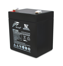 Акумуляторна батарея AGM RITAR RT1250B, Black Case, 12V 5.0Ah ( 90 х70 х 101 (107) ) Q10