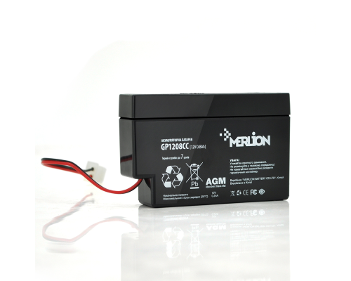 Акумуляторна батарея MERLION AGM GP1208СС 12 V 0,8Ah (95 х 23 х 60) Q40