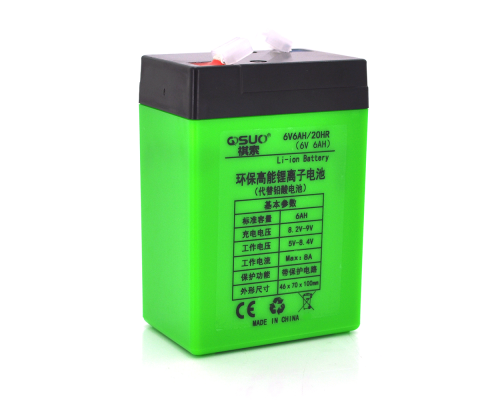 Акумуляторна батарея літієва QiSuo 6V 6A з елементами Li-ion 18650 (70X46X100) Акумуляторна батарея літієва QiSuo 6V 6A з елементами Li-ion 18650 (70X46X100)