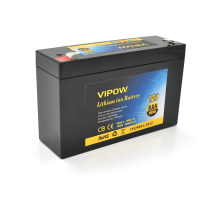 Акумуляторна батарея літієва Vipow 12 V 8Ah з елементами Li-ion 18650 з вбудованою ВМS платою, (3S4P) (151х50х94(100))мм, Q20