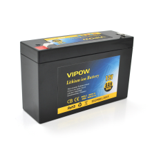Акумуляторна батарея літієва Vipow 12 V 8Ah з елементами Li-ion 18650 з вбудованою ВМS платою, (3S4P) (151х50х94(100))мм, Q20