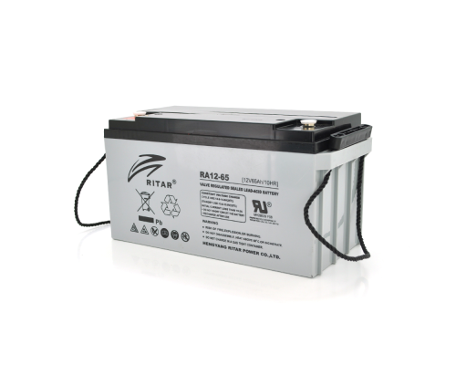 Акумуляторна батарея AGM RITAR RA12-65, Gray Case, 12V 65.0Ah (350 x 167 x 182)