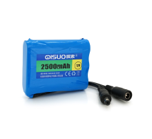 Акумуляторна батарея літієва QiSuo 12V 2.5A з елементами Li-ion 18650, DC5.5x2.1, (56x20x70mm)