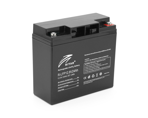 Аккумуляторная батарея Ritar LiFePO4 12,8V 24Ah BMS2P4S ( 180 x 165 x 73 (160) ),3,0kg Q4