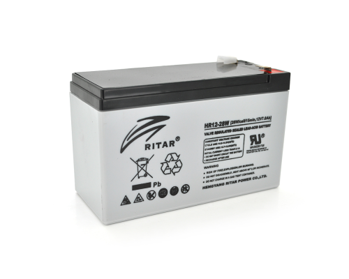 Акумуляторна батарея AGM RITAR HR1228W, Gray Case, 12V 7.0Ah ( 151 х 65 х 94 (100 ) 2.17kg Q10420