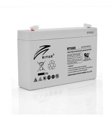 Акумуляторна батарея AGM RITAR RT680, Black Case, 6V 8Ah (151х34х94 (100)) Q10