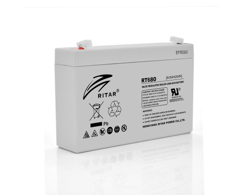 Акумуляторна батарея AGM RITAR RT680, Black Case, 6V 8Ah (151х34х94 (100)) Q10 Акумуляторна батарея AGM RITAR RT680, Black Case, 6V 8Ah (151х34х94 (100)) Q10