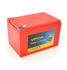 Акумуляторна батарея літієва Vipow 12 V 18Ah з елементами Li-ion 18650 з вбудованою ВМS платою, (3S9P) (151х99х99)мм