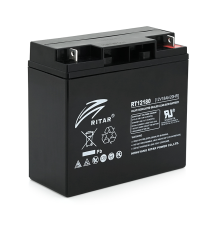 Акумуляторна батарея AGM RITAR RT12180BL5, Black Case, 12V 18.0Ah (181х77х167) Q4