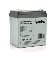 Акумуляторна батарея MERLION AGM GP1250F1, 12V 5Ah ( 90 х 70 х 101 (106) ) White/Black Q10