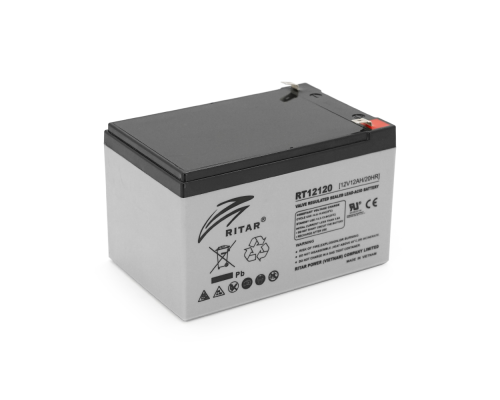 Акумуляторна батарея AGM RITAR RT12120, Gray Case, 12V 12.0Ah (151х98х 95 (101) ) Q4 Акумуляторна батарея AGM RITAR RT12120, Gray Case, 12V 12.0Ah (151х98х 95 (101) ) Q4