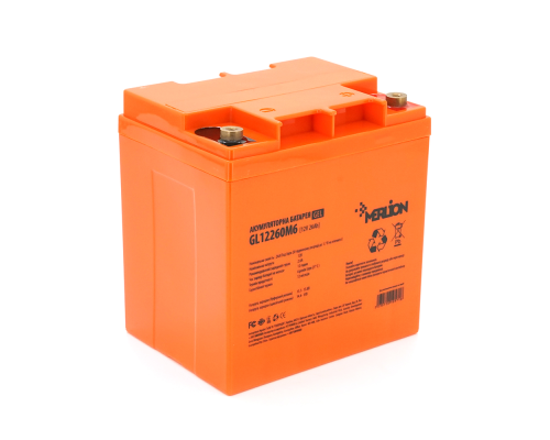 Акумуляторна батарея MERLION GL12260M6 12 V 26 Ah (165 х 125 х173) Orange Q1/128 Акумуляторна батарея MERLION GL12260M6 12 V 26 Ah (165 х 125 х173) Orange Q1/128