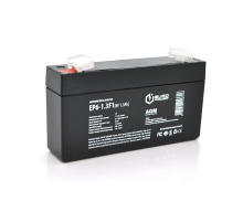 Акумуляторна батарея EUROPOWER AGM EP6-1.3F1 6 V 1.3 Ah ( 95 x 25 x 50 (55) ) Black Q40