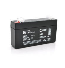 Акумуляторна батарея EUROPOWER AGM EP6-1.3F1 6 V 1.3 Ah ( 95 x 25 x 50 (55) ) Black Q40