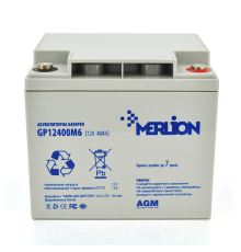 Акумуляторна батарея MERLION AGM GP12400M6 12 V 40 Ah ( 196 x 165 x 175 ) Q1