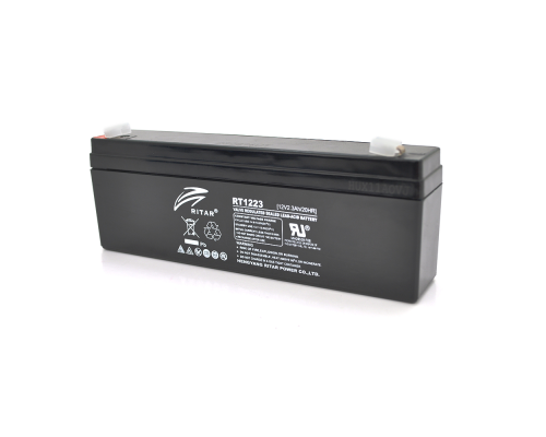 Акумуляторна батарея AGM RITAR RT1223, Black Case, 12V 2.3Ah (177 х 35 х 62 (68)) Q10