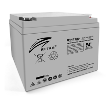 Акумуляторна батарея AGM RITAR RT12280, Gray Case, 12V 28Ah (166х178х125)