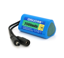 Акумуляторна батарея літієва QiSuo 12V 2.2A з елементами Li-ion 18650, DC5.5x2.1, (37x37x67mm)