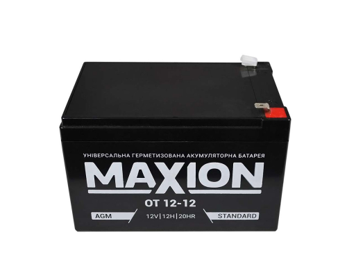 Акумуляторна батарея MAXION AGM OT 12-12 12V 12Ah ( 151 х 98 х 100 ), Q4 Акумуляторна батарея MAXION AGM OT 12-12 12V 12Ah ( 151 х 98 х 100 ), Q4
