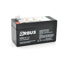 Акумуляторна батарея ORBUS ORB1213 AGM 12V 1,3Ah (98 х 44 х 53 (59)) 0.525 kg Q20/450