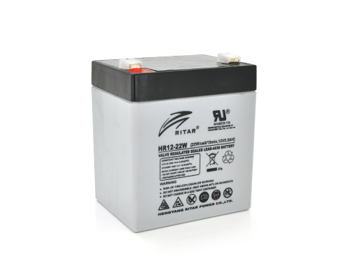 Акумуляторна батарея AGM RITAR HR1222W, Gray Case, 12V 5.5Ah ( 90 х 70 х 101 (107 ) 1.55kg Q10