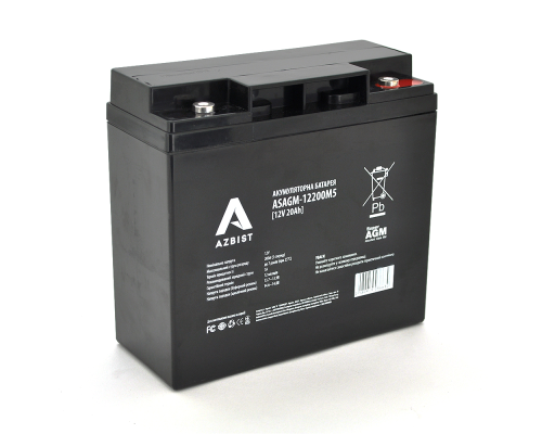 Акумулятор ASBIST Super AGM ASAGM-12200M5, Black Case, 12V 20.0Ah (181 х 77 х 167) Q4 Акумулятор ASBIST Super AGM ASAGM-12200M5, Black Case, 12V 20.0Ah (181 х 77 х 167) Q4