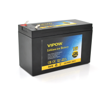 Акумуляторна батарея літієва Vipow 12 V 12Ah з елементами Li-ion 18650 з вбудованою ВМS платою, (3S6P) (151х65х94(100))мм, Q20