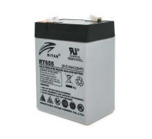 Акумуляторна батарея AGM RITAR RT655, Black Case, 6V 5.5Ah (70х47х99 (105)) Q20
