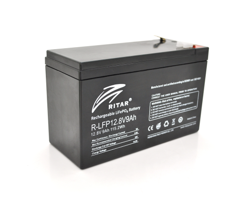 Акумуляторна батарея Ritar LiFePO4 12,8V 9Ah (115,2Wh) BMS4.5A@4S (150 x 65 x 95 (100), 0,98kg Q10 Акумуляторна батарея Ritar LiFePO4 12,8V 9Ah (115,2Wh) BMS4.5A@4S (150 x 65 x 95 (100), 0,98kg Q10