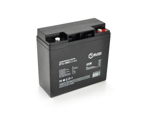 Аккумуляторная батарея EUROPOWER AGM EP12-20M5 12 V 20Ah ( 181 x 76 x 166 (168) ) Black Q4