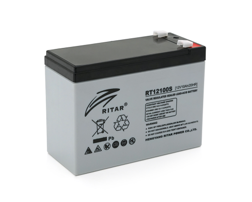Акумуляторна батарея AGM RITAR RT12100S, Gray Case, 12V 10.0Ah ( 151 х 98 х 95 (101 ) ) Q8