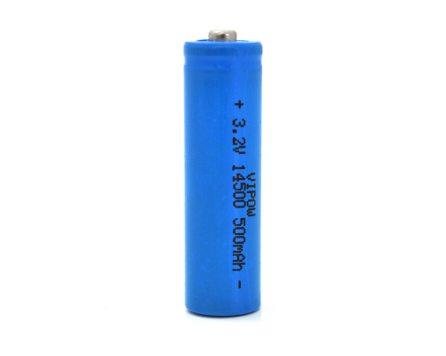 Акумулятор 14500 Lifepo4 Vipow IFR14500 TipTop, 500mAh, 3.2V, Blue Q50/500