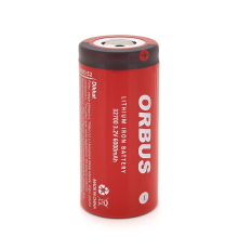 Акумулятор 32700 LiFEPO4 ORBUS 32700-48G, 6000mAh, 3.2V, RED/GREY, Q120
