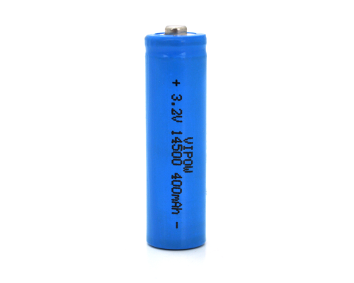 Літій-залізо-фосфатний акумулятор 14500 Lifepo4 Vipow IFR14500 TipTop, 400mAh, 3.2V, Blue Q50/500