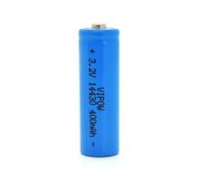 Літій-залізо-фосфатний акумулятор 14430 Lifepo4 Vipow IFR14430 TipTop, 400mAh, 3.2V, Blue Q50/500