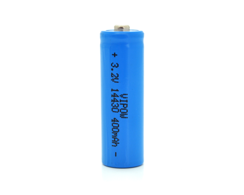 Літій-залізо-фосфатний акумулятор 14430 Lifepo4 Vipow IFR14430 TipTop, 400mAh, 3.2V, Blue Q50/500
