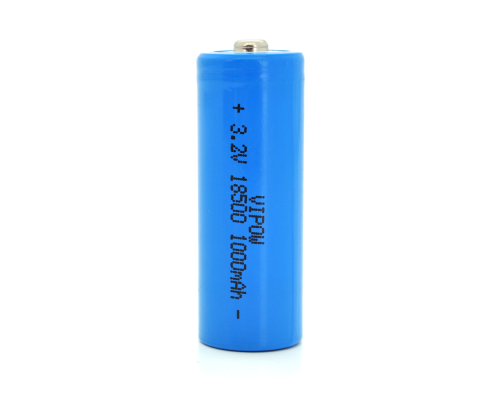 Літій-залізо-фосфатний акумулятор 18500 Lifepo4 Vipow IFR18500 TipTop, 1000mAh, 3.2V, Blue Q50/500