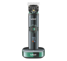 Акумуляторна машинка для стрижки VGR V-671, 4 насадки, LED display, Box