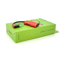 Аудіоконвертор iKAKU KSC-377 MAIQI 4 in 1 audio converter Lightning, Red, Box