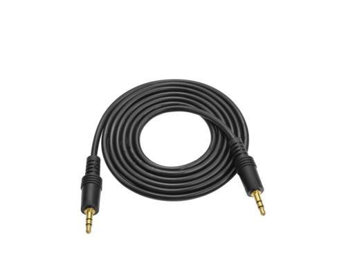 Кабель AUX Audio DC3.5 тато-тато 1.5м, GOLD Stereo Jack, (круглий) Black cable, Пакет Q500 Кабель AUX Audio DC3.5 тато-тато 1.5м, GOLD Stereo Jack, (круглий) Black cable, Пакет Q500