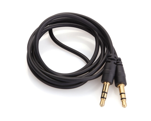 Кабель AUX Audio DC3.5 тато-тато 5.0м, GOLD Stereo Jack, (круглий) Black cable, Пакет Q200 Кабель AUX Audio DC3.5 тато-тато 5.0м, GOLD Stereo Jack, (круглий) Black cable, Пакет Q200