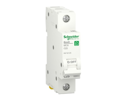 Автоматичний вимикач Schneider RESI9 25А, 1P, крива, 6кА