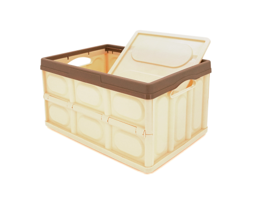Органайзер пластиковий з кришкою у багажник автомобіля, 370x260х210mm, Brown