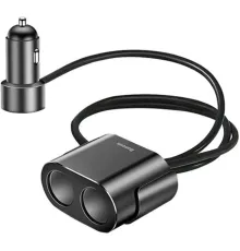 Автомобільний зарядний пристрій Baseus High Efficiency One to Two Cigarette Lighter Black (CRDYQ-01)